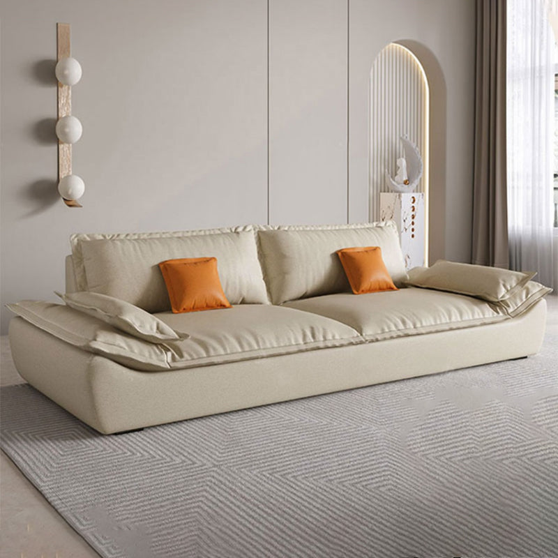 Contemporary Living Room Pillow Top Arm Sofa with 2 Pillows Seating
