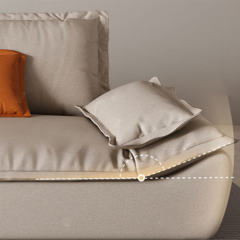 Contemporary Living Room Pillow Top Arm Sofa with 2 Pillows Seating