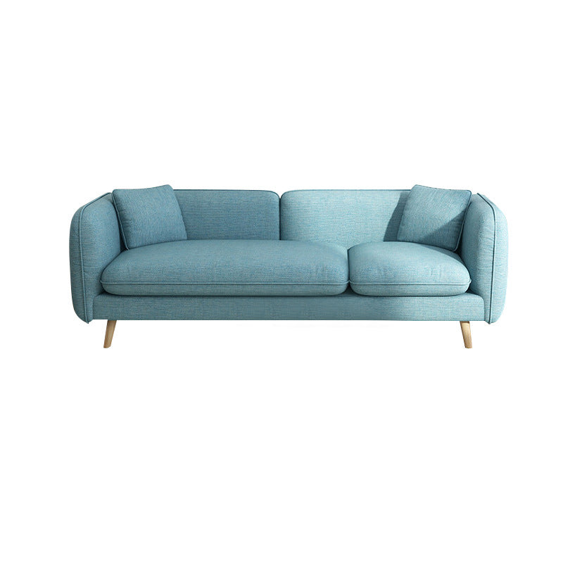Contemporary Living Room Fabric Square Arm Cushions Standard Seating