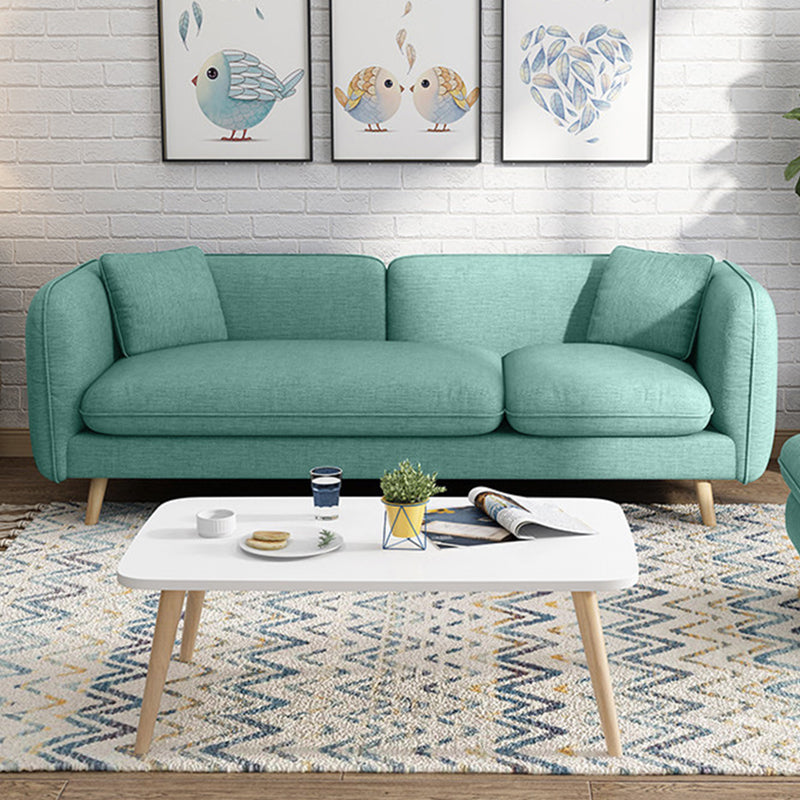 Contemporary Living Room Fabric Square Arm Cushions Standard Seating