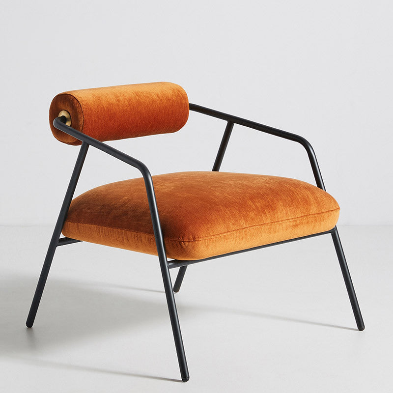 Solid Color Side Chair Sloped Arms Include Chair for Living Room