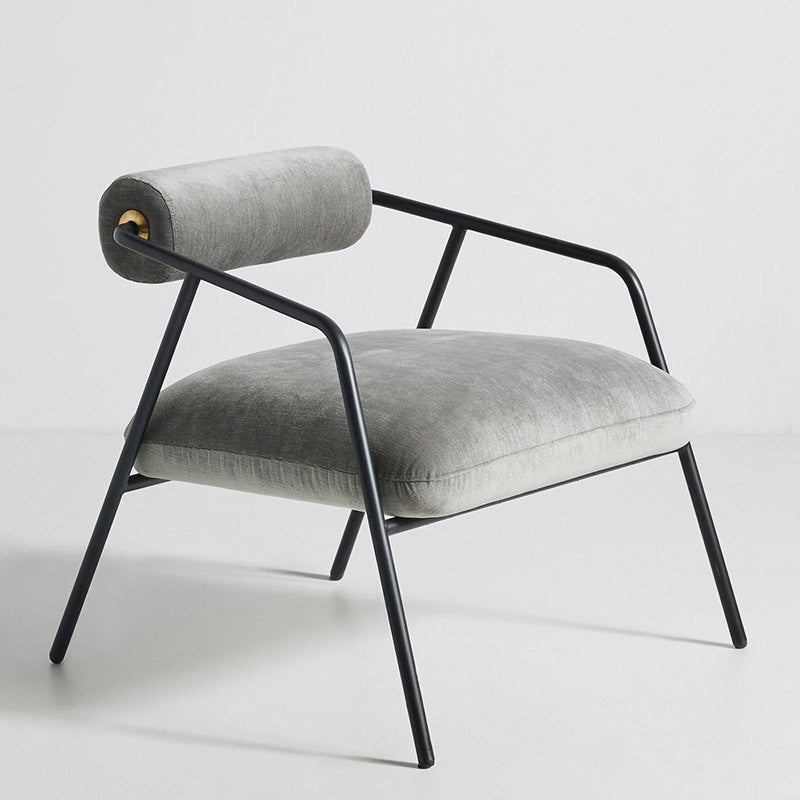 Solid Color Side Chair Sloped Arms Include Chair for Living Room