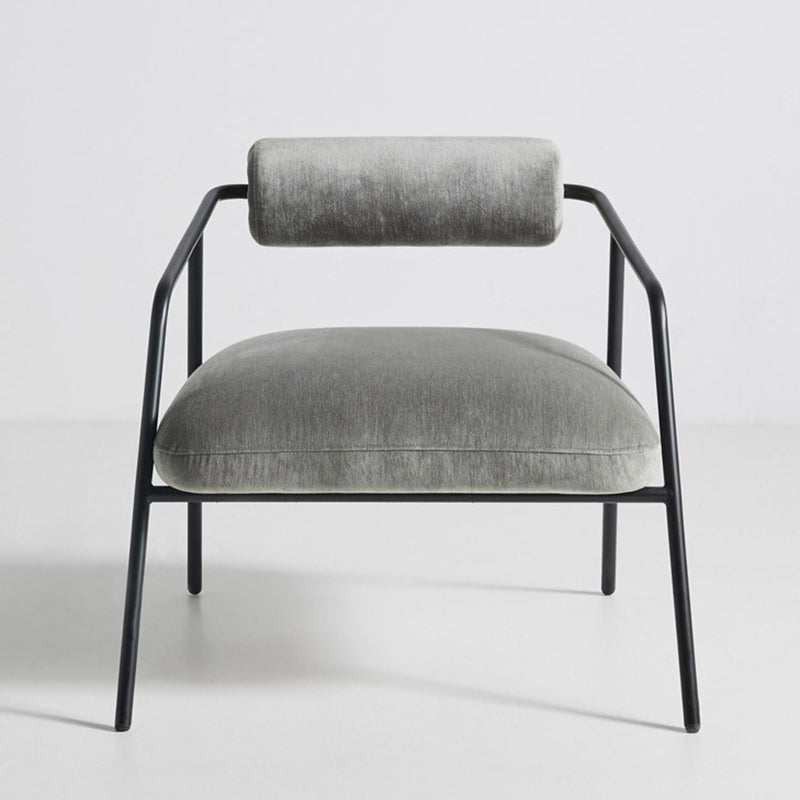 Solid Color Side Chair Sloped Arms Include Chair for Living Room