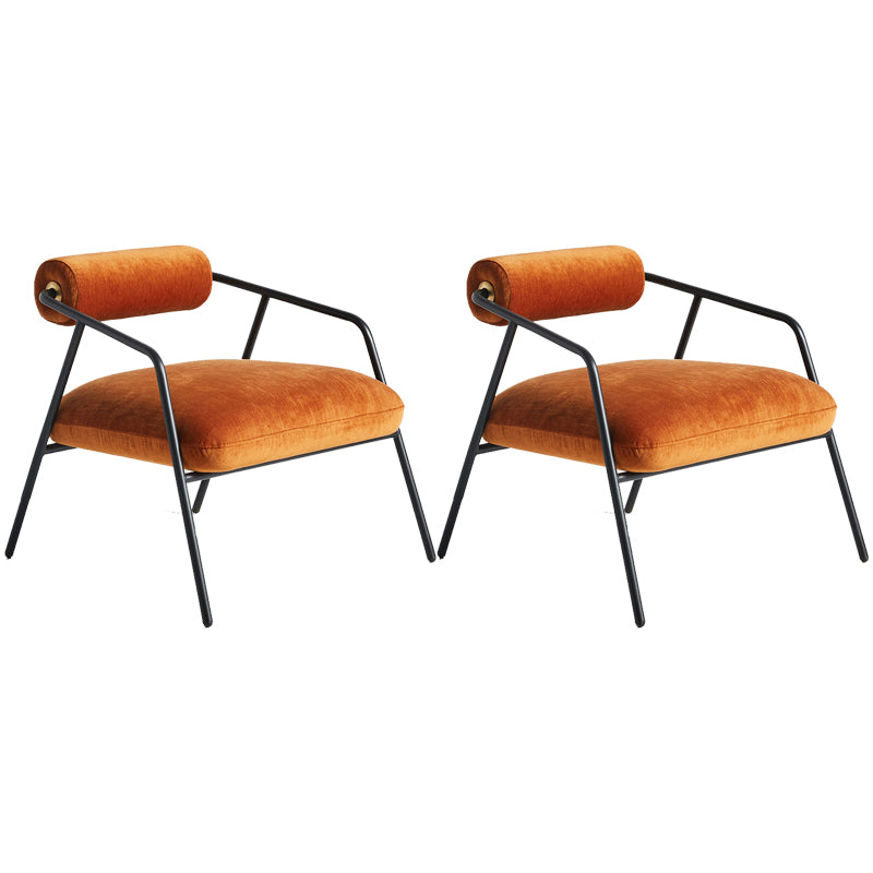Solid Color Side Chair Sloped Arms Include Chair for Living Room