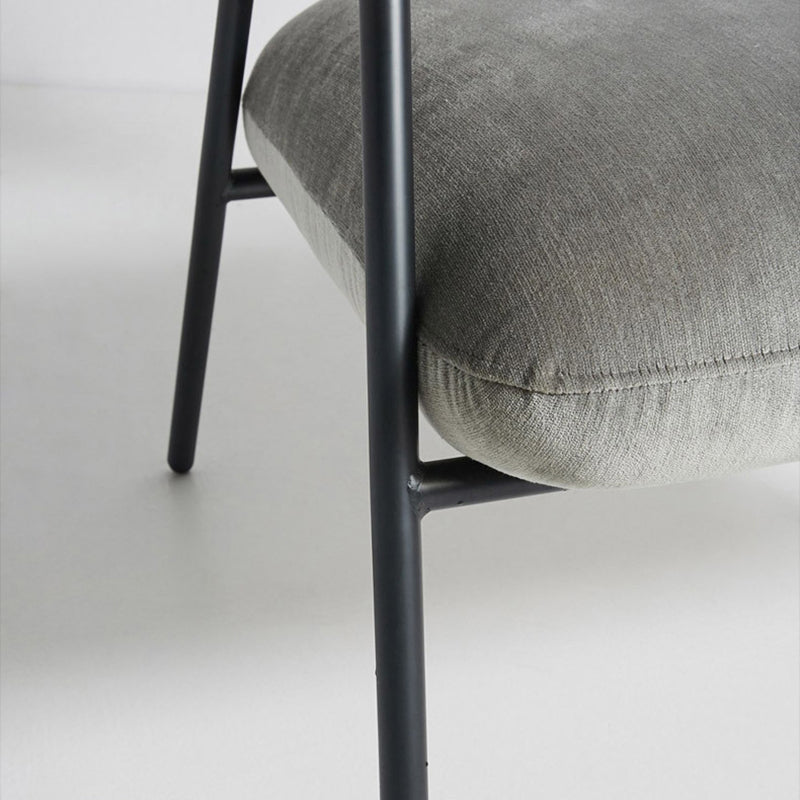 Solid Color Side Chair Sloped Arms Include Chair for Living Room