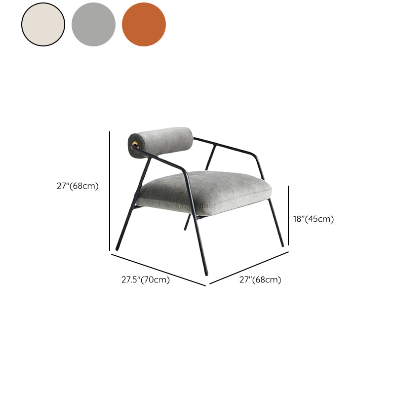 Solid Color Side Chair Sloped Arms Include Chair for Living Room