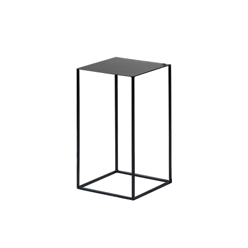 Mid-Century Modern Metal Square Top Side Table Iron Frame End Table