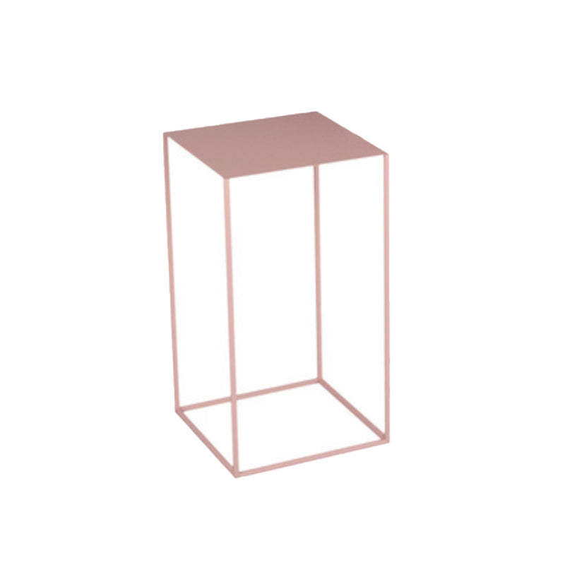 Mid-Century Modern Metal Square Top Side Table Iron Frame End Table