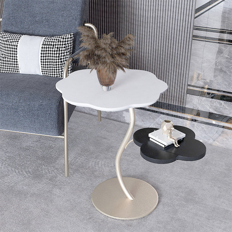 Modernistic Living Room Double Tier Round with Storage Pedestal Side Table