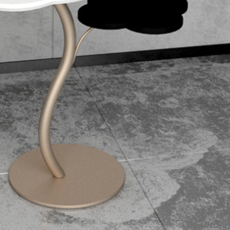 Modernistic Living Room Double Tier Round with Storage Pedestal Side Table