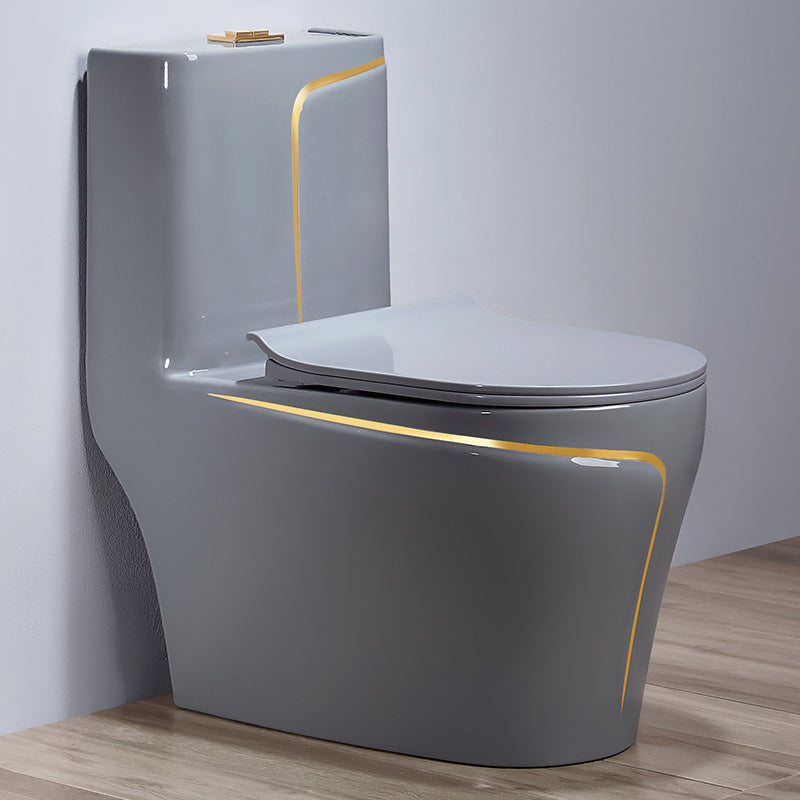 Modern Flush Toilet Ceramic Elong One-Piece Toilet with Slow Close Seat