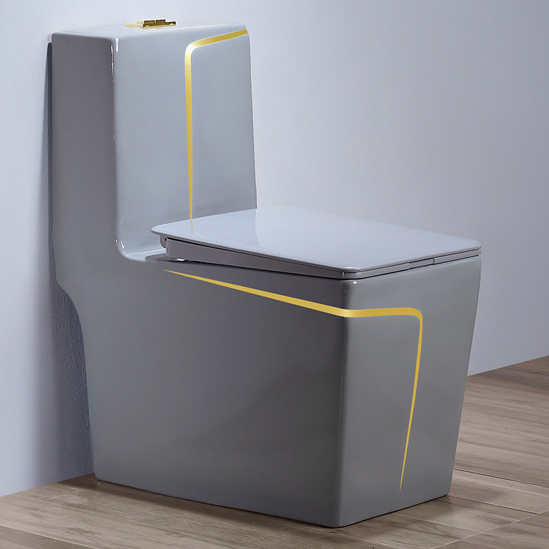Modern Flush Toilet Ceramic Elong One-Piece Toilet with Slow Close Seat