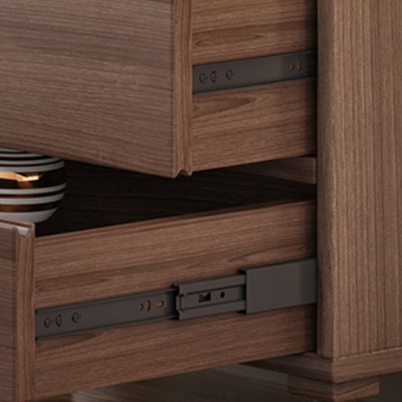 Modern Wooden Bookcase Standard Open Back Bookshelf with Drawers