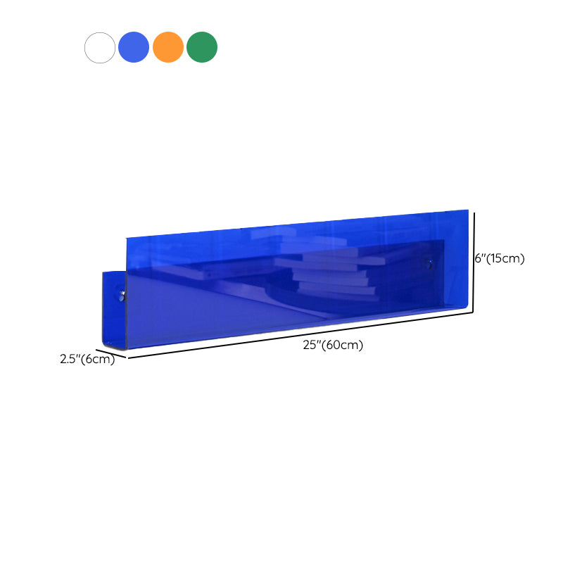 Contemporary Wall Mounted Bookshelf Acrylic Book Shelf for Living Room