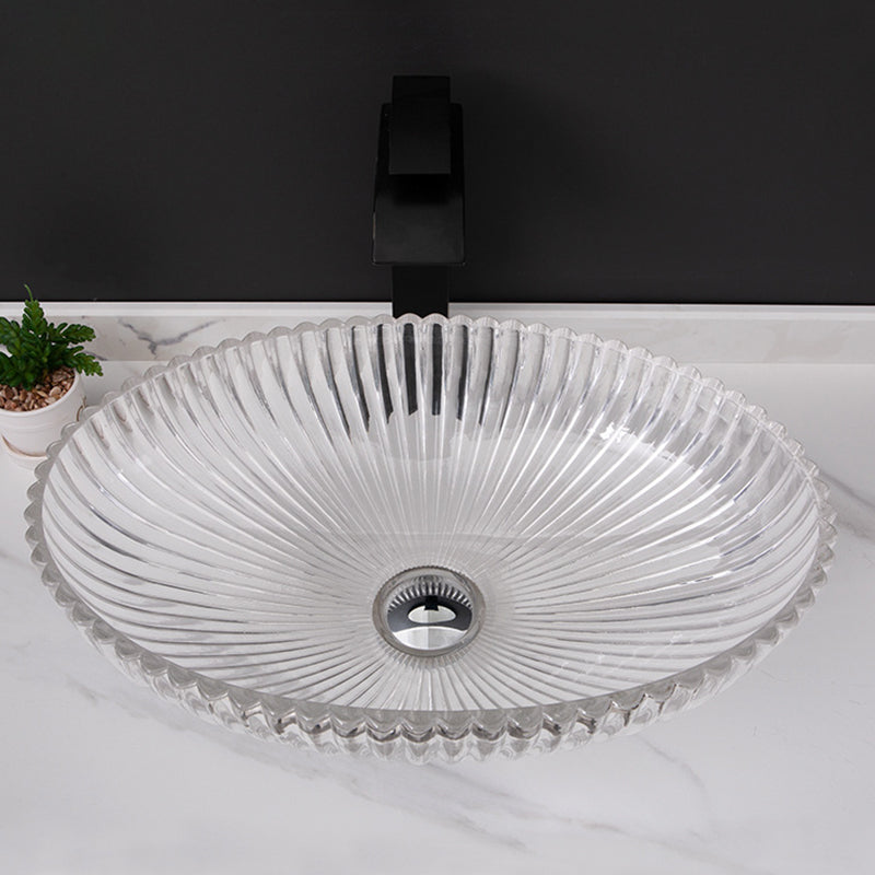 Glass No Craftsmanship Trough Bathroom Sink Modern Bathroom Sink with Basin