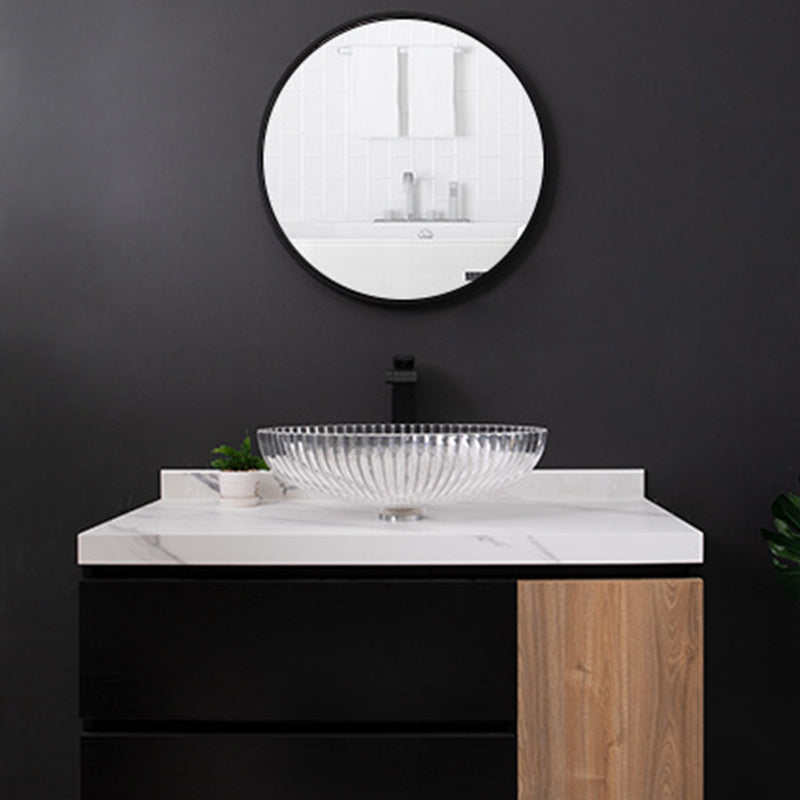 Glass No Craftsmanship Trough Bathroom Sink Modern Bathroom Sink with Basin