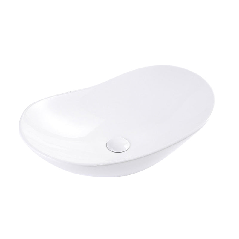 Modern Bathroom Sink Oval Bathroom Sink Overflow with Basin and Faucet