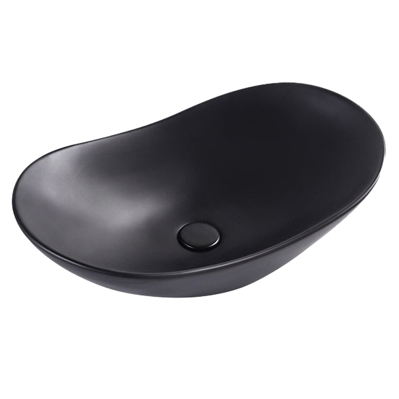 Modern Bathroom Sink Oval Bathroom Sink Overflow with Basin and Faucet