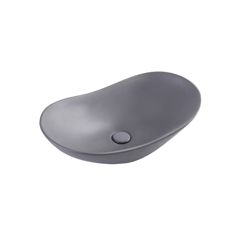 Modern Bathroom Sink Oval Bathroom Sink Overflow with Basin and Faucet