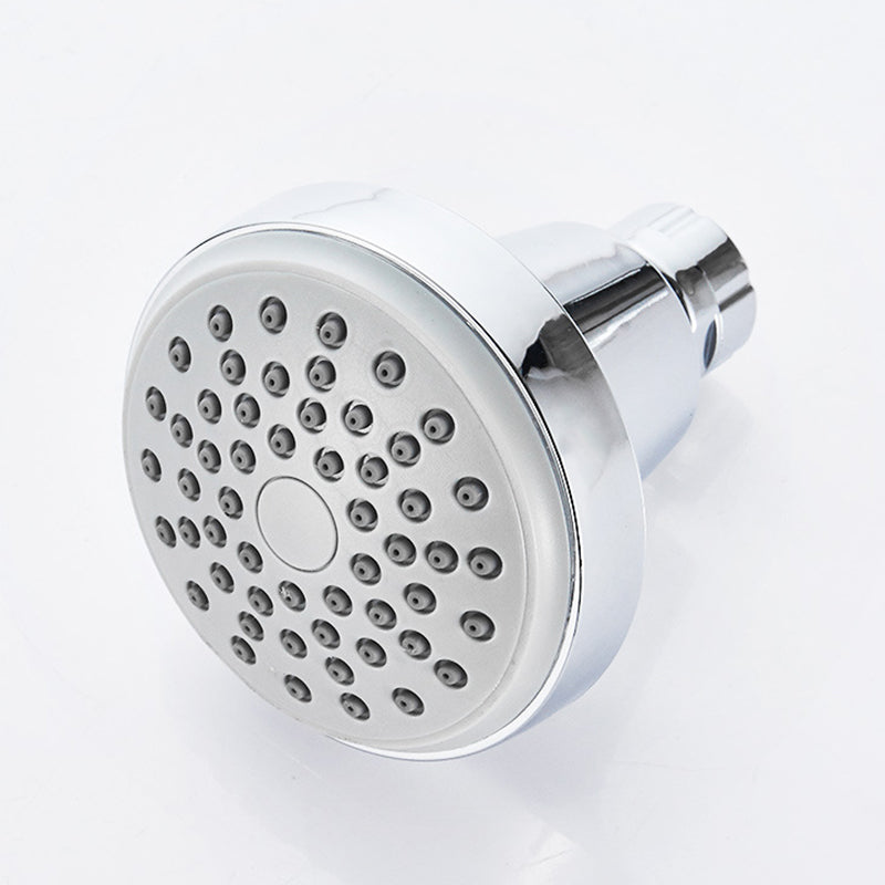 Round Stainless Steel Showerhead in Silver Wall-Mount Showerhead