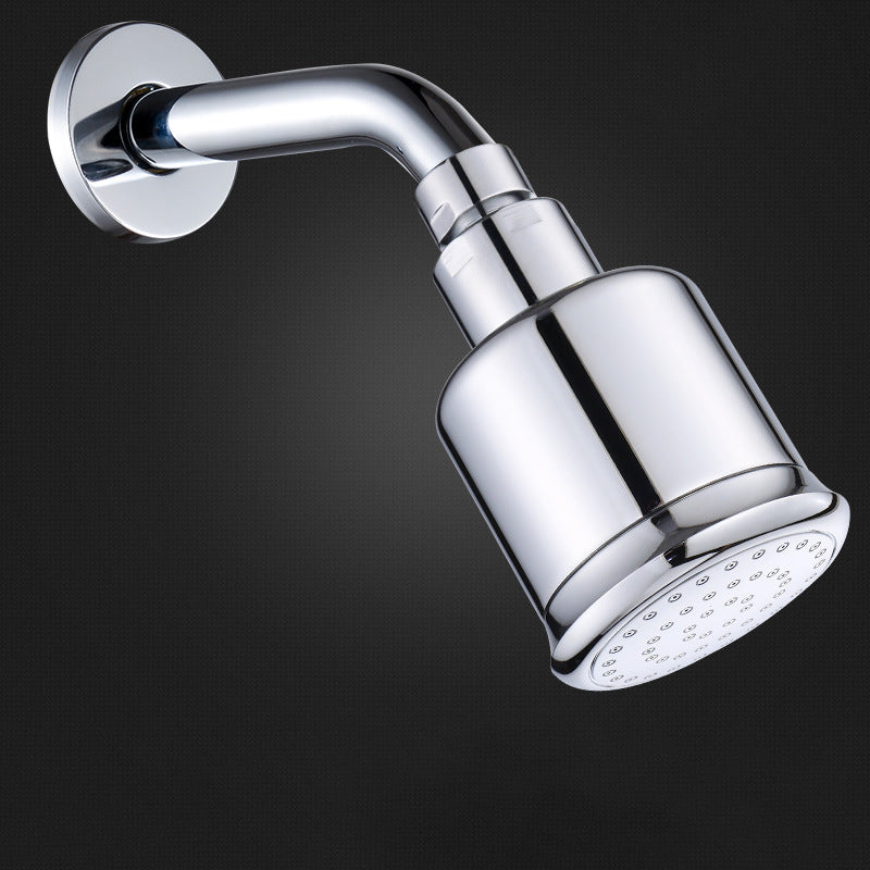 Round Stainless Steel Showerhead in Silver Wall-Mount Showerhead
