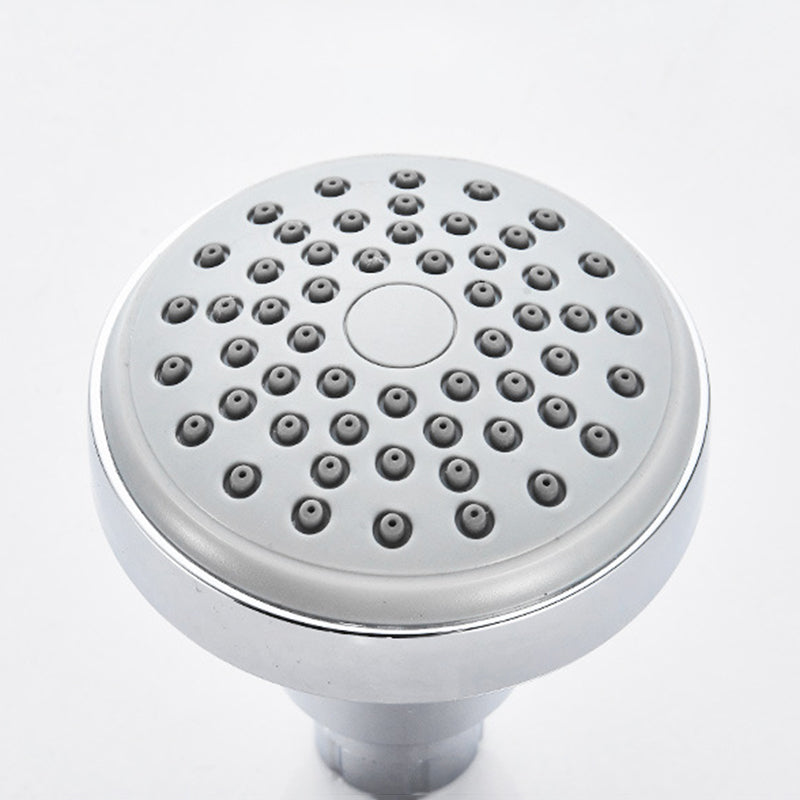 Round Stainless Steel Showerhead in Silver Wall-Mount Showerhead