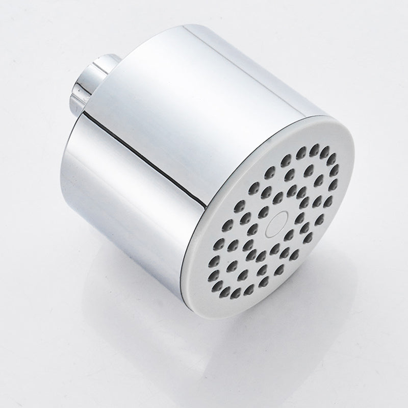 Round Stainless Steel Showerhead in Silver Wall-Mount Showerhead