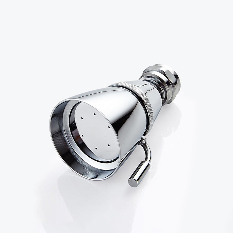 Round Stainless Steel Showerhead in Silver Wall-Mount Showerhead