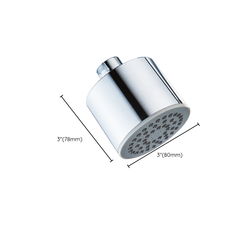 Round Stainless Steel Showerhead in Silver Wall-Mount Showerhead