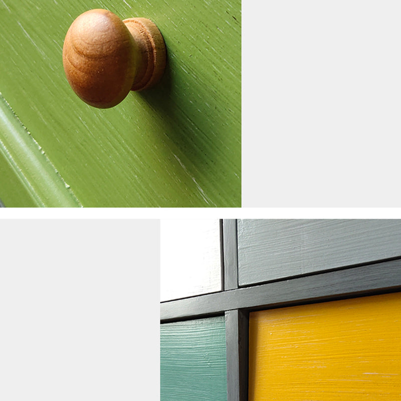 Vertical Nautical Wooden Storage Chest Bedroom Chest with Drawers