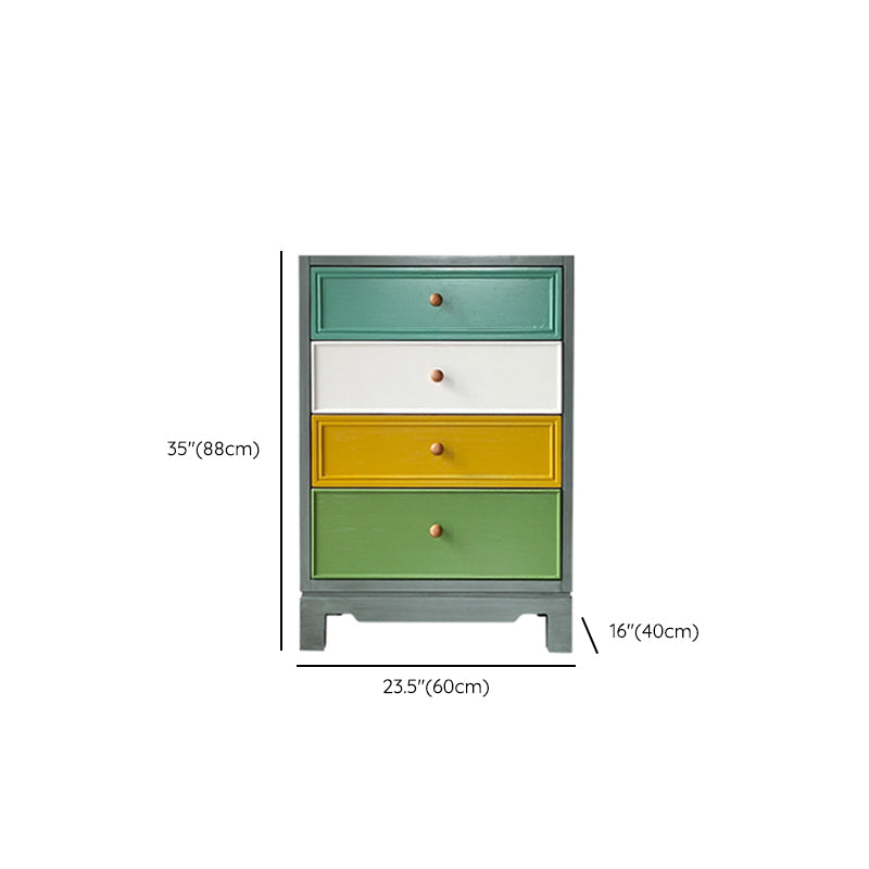 Vertical Nautical Wooden Storage Chest Bedroom Chest with Drawers