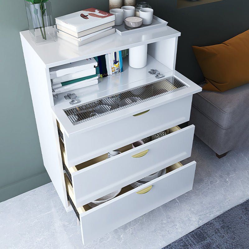 Classic Glam Storage Chest Manufactured Wood Dresser with 3 Drawers