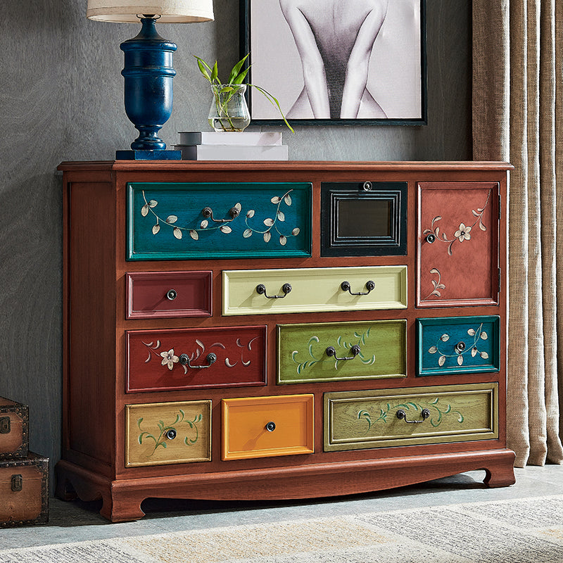 Nautical Bedroom Wooden Storage Chest Horizontal Chest with 10 Drawers