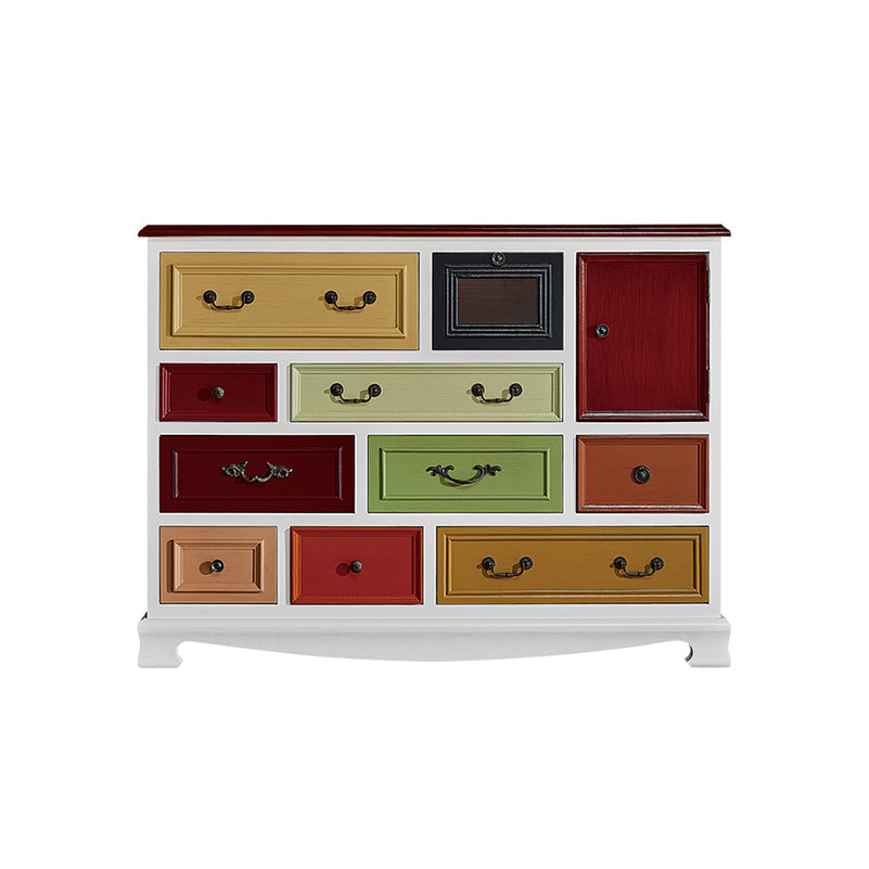 Nautical Bedroom Wooden Storage Chest Horizontal Chest with 10 Drawers