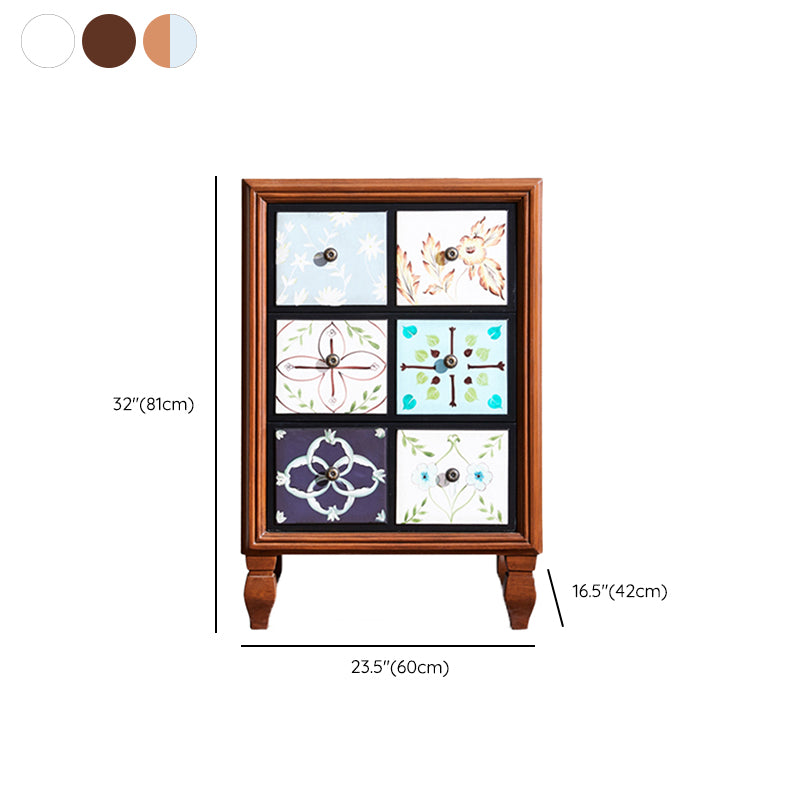 Vertical Traditional Wooden Storage Chest Bedroom Chest with Drawers