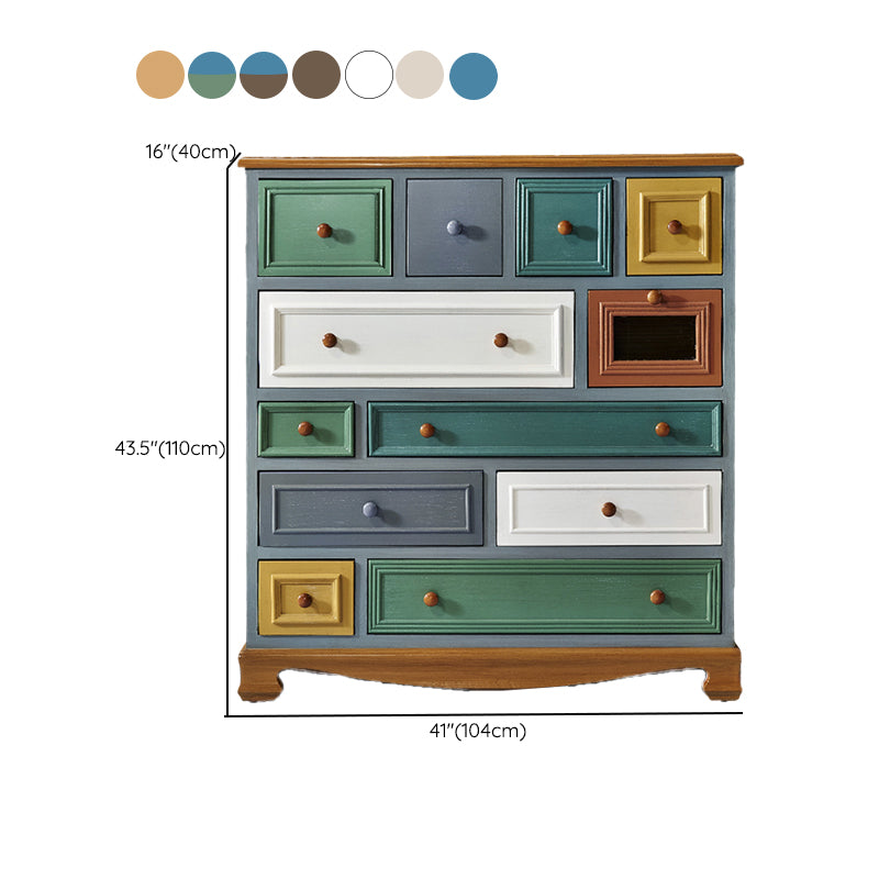 Coastal Dresser Solid Wood Storage Chest Dresser with 8/10/12 Drawers