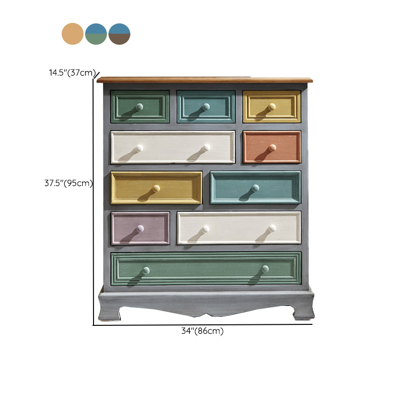 Coastal Dresser Solid Wood Storage Chest Dresser with 8/10/12 Drawers