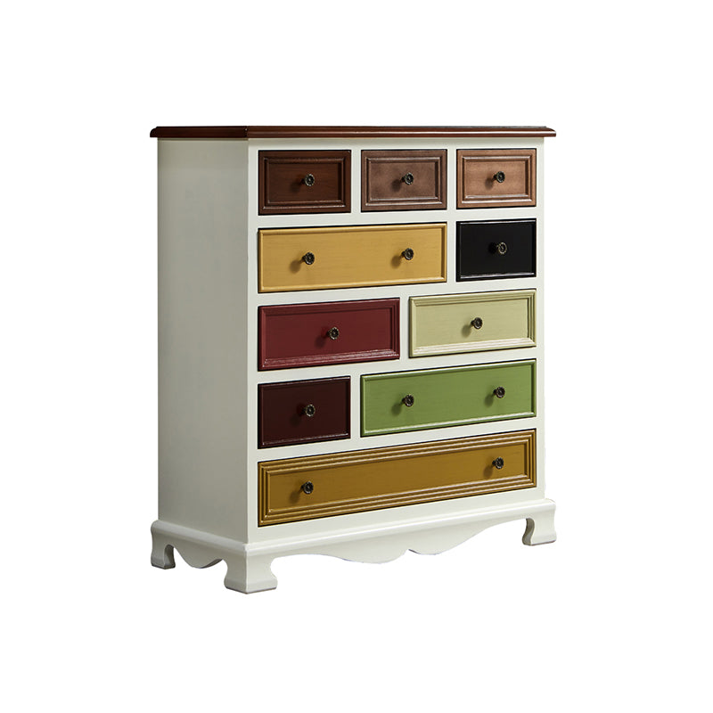Coastal Storage Chest Dresser Solid Wood Dresser with 4/8/10/12 Drawers