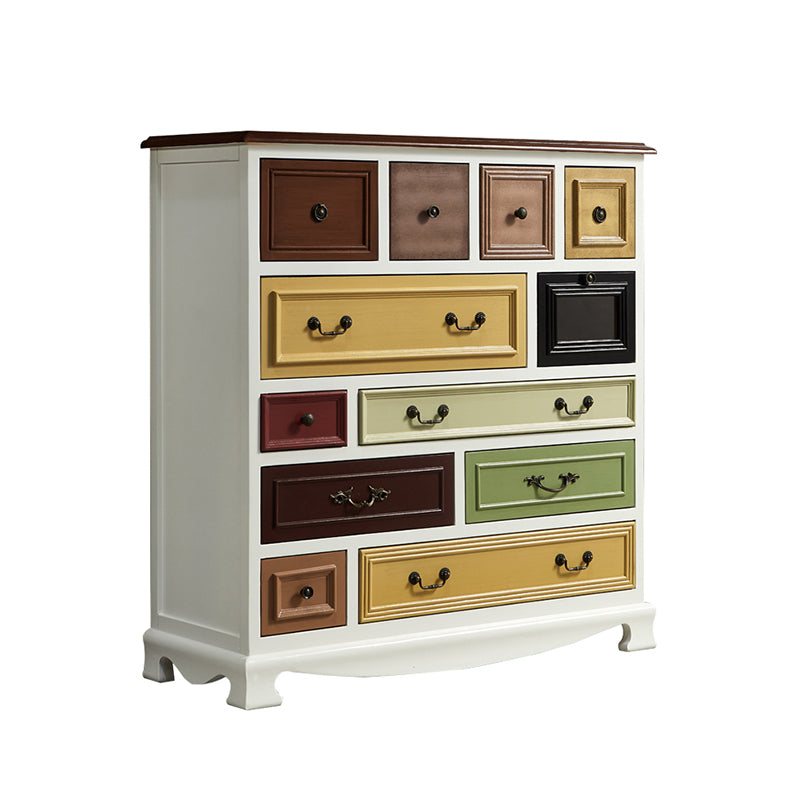 Coastal Storage Chest Dresser Solid Wood Dresser with 4/8/10/12 Drawers