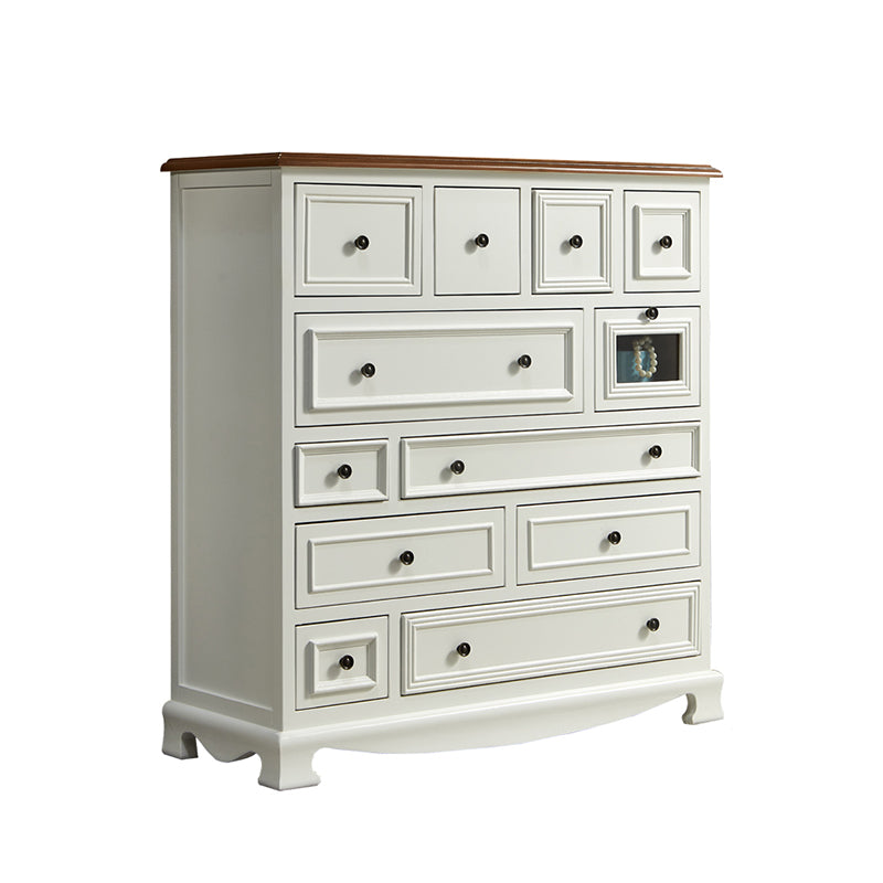 Coastal Storage Chest Dresser Solid Wood Dresser with 4/8/10/12 Drawers