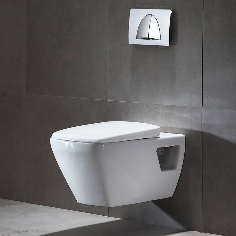 Modern Wall Mount Toilet All-In-One Porcelain Single Flush Toilet Bowl