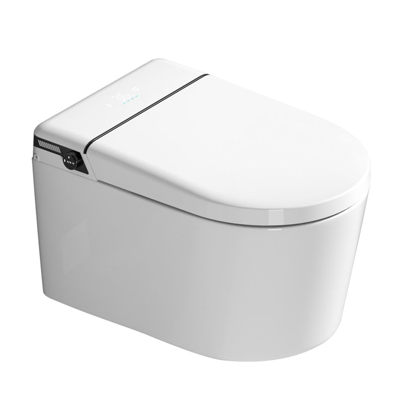 Modern One Piece Toilet Wall Mount Toilet Bowl with Seat for Washroom