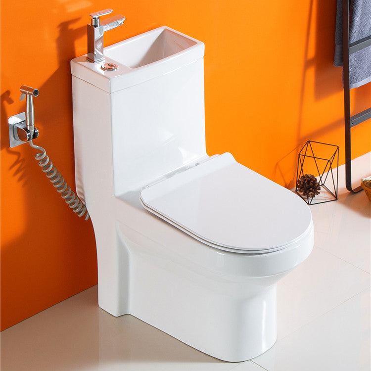Modern Floor Mount Toilet Bowl Elong Toilet with Seat for Bathroom