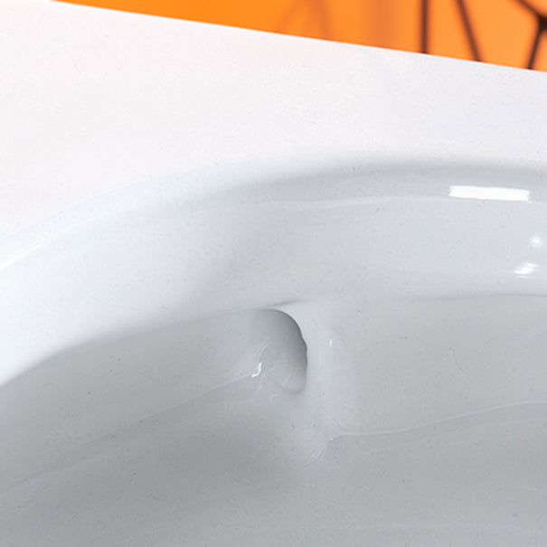 Modern Floor Mount Toilet Bowl Elong Toilet with Seat for Bathroom