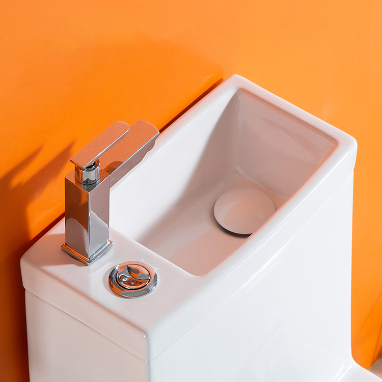 Modern Floor Mount Toilet Bowl Elong Toilet with Seat for Bathroom