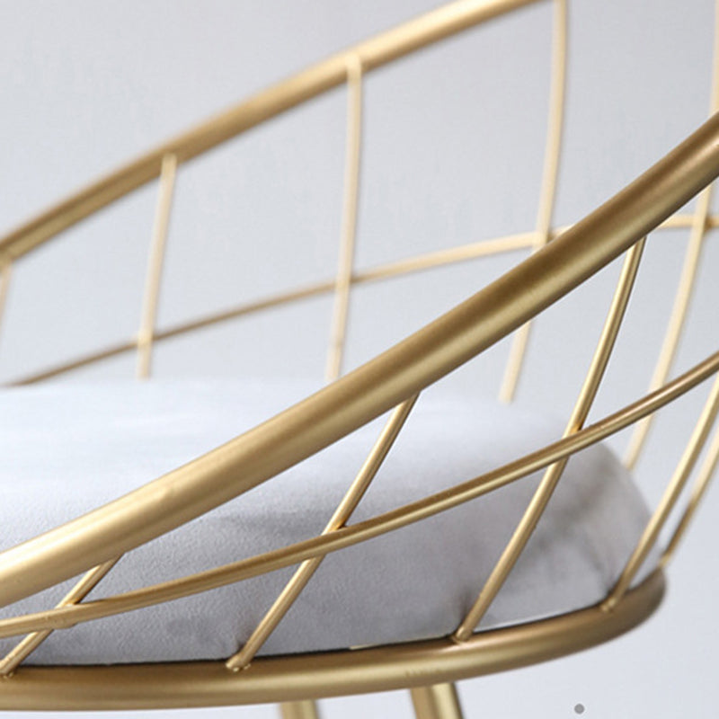 Contemporary Low Back Bar Stools Metal Barstool with Cushion for Bar