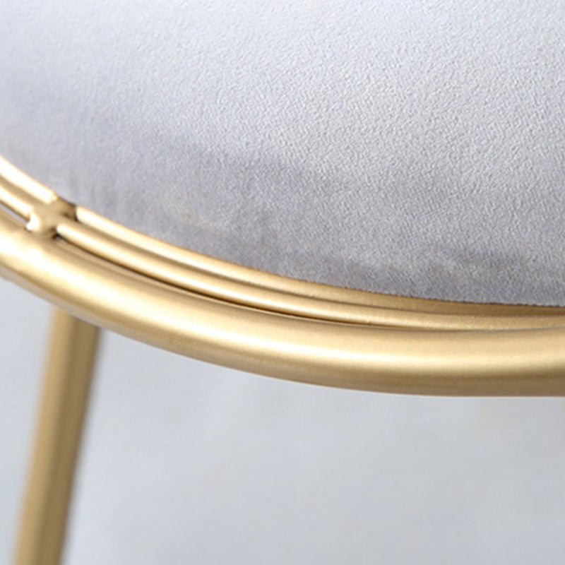 Contemporary Low Back Bar Stools Metal Barstool with Cushion for Bar