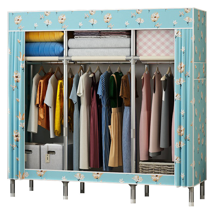 Contemporary Wardrobe Closet with Legs Metal Wardrobe Cabinet