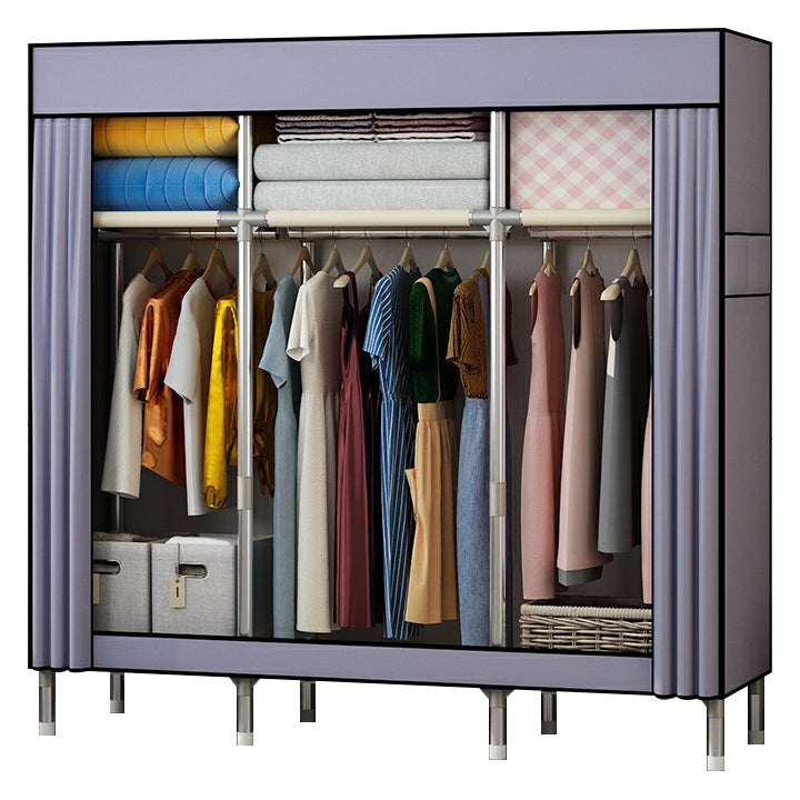 Contemporary Wardrobe Closet with Legs Metal Wardrobe Cabinet