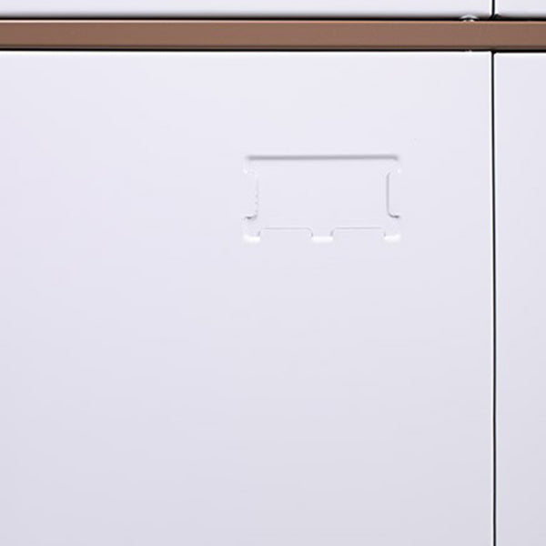 Hinged Wardrobe Cabinet with Lock Industrial Steel Wardrobe Armoire